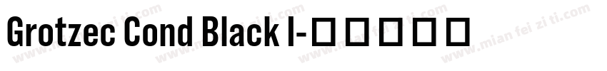 Grotzec Cond Black I字体转换